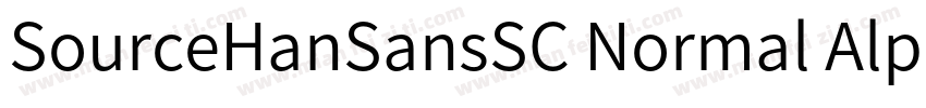 SourceHanSansSC Normal Alphabetic字体转换